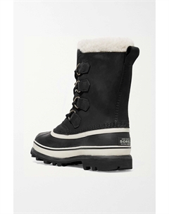 Непромокаемые сапоги Caribou из нубука и резины, черный Sorel