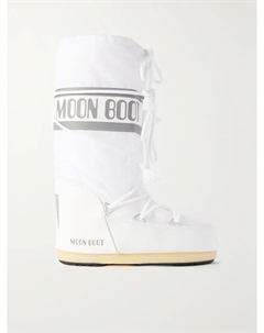 Зимние ботинки Icon из кожи и искусственной кожи, белый Moon boot