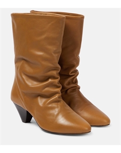 Кожаные ботильоны reachi, коричневый Isabel marant