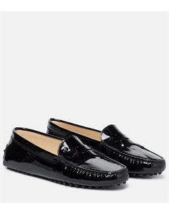 Мокасины Gommino из лакированной кожи, черный Tod's
