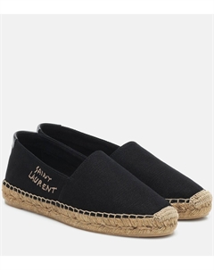 Эспадрильи из парусины с вышивкой, черный Saint laurent