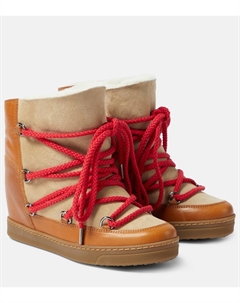 Кожаные зимние ботинки nowles, коричневый Isabel marant