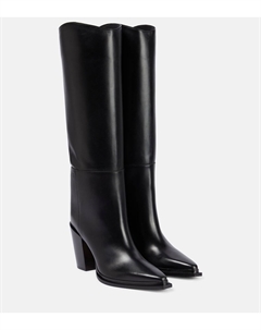 Кожаные ботинки cece 80 до колена, черный Jimmy choo