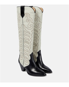 Ковбойские сапоги Liela из кожи и замши, разноцветный Isabel marant