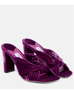 Бархатные мюли avenue 85, фиолетовый Jimmy choo