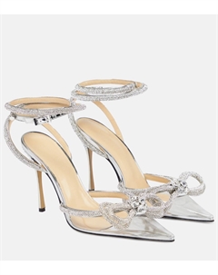 Декорированные туфли-лодочки с двойным бантом, серебряный Mach & mach