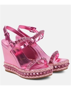 Кожаные эспадрильи pyraclou 110, розовый Christian louboutin