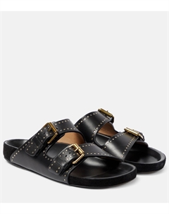 Кожаные шлепанцы lennyo, черный Isabel marant