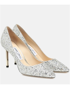 Туфли-лодочки Romy 85 с блестками, серебряный Jimmy choo