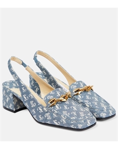 Джинсовые туфли-лодочки Diamond с ремешком на пятке Tilda, синий Jimmy choo