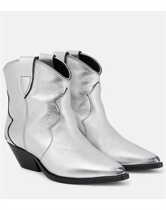Ботильоны dewina из металлизированной кожи, серебро Isabel marant