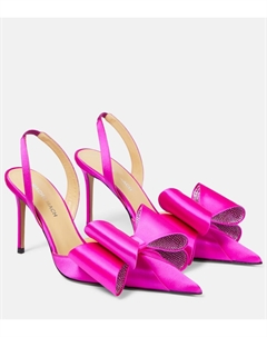 Атласные туфли-лодочки Le Cadeau 95 с ремешком на пятке, розовый Mach & mach