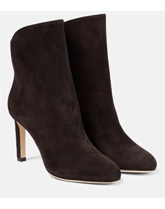 Замшевые кожаные ботильоны Karter 85, коричневый Jimmy choo