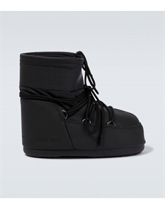 Icon Резиновые сапоги на низком каблуке, черный Moon boot