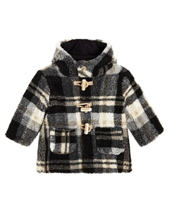 Дафлкот в клетку для малышей, черный Il gufo