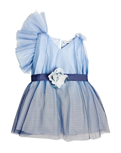 Платье из тюля, синий Monnalisa