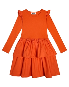 Многоярусное платье cathi из смесового хлопка, красный Molo