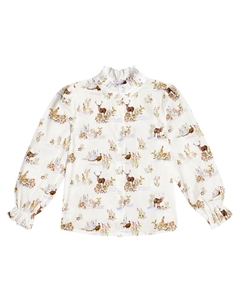 Хлопковая блузка с принтом, разноцветный Paade mode