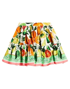 Хлопковая юбка с принтом Dolce&Gabbana, мультиколор Dolce&gabbana