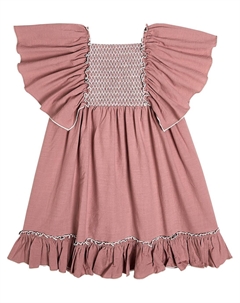 Платье Moraira из присборенного хлопка, розовый Suncracy