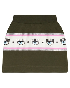 Юбка из джерси из коллаборации с Chiara Ferragni, зеленый Monnalisa