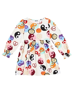 Платье из смесового хлопка с принтом, мультиколор Molo