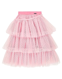Юбка из тюля в горошек, розовый Monnalisa