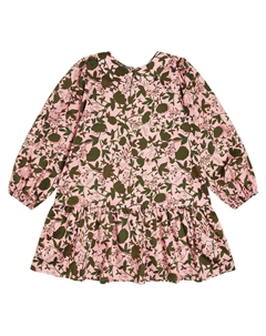 Хлопковое платье с цветочным принтом, розовый Paade mode