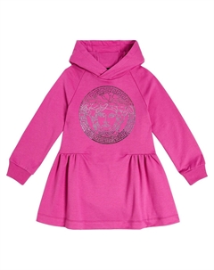 Украшенное хлопковое платье-свитер, белый Versace