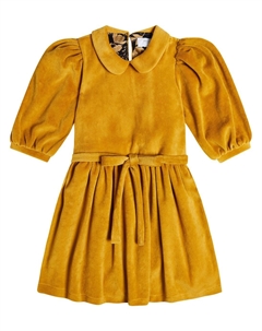 Бархатное платье с вышивкой, желтый Paade mode