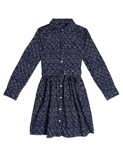 Платье-рубашка из хлопка с цветочным принтом, синий Polo ralph lauren