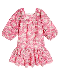 Платье из хлопка в технике бродери англез, красный Tartine et chocolat