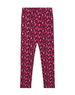 Леггинсы из смесового хлопкового джерси с логотипом, розовый Versace