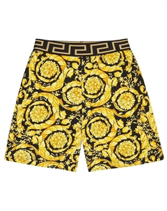 Шорты с принтом Barocco, желтый Versace
