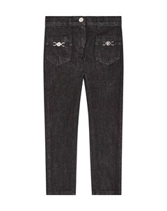 Прямые джинсы la medusa с декором Kids, черный Versace