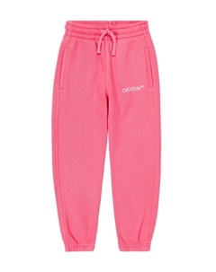 Спортивные брюки из хлопкового джерси с логотипом Kids, розовый Off-white