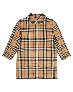 Двустороннее пальто в клетку Kids, мультиколор Burberry