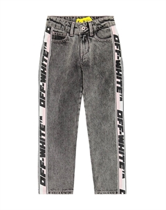 Джинсы с логотипом Kids, серый Off-white