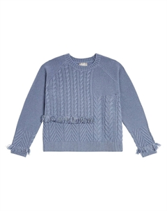 Жилет из шерстяного свитера, синий Il gufo