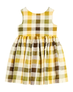 Платье alise в клетку из льна и хлопка, мультиколор Bonpoint