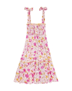 Платье triny с цветочным принтом, розовый Poupette st barth kids