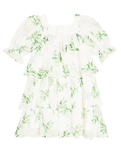 Ярусное платье с бантом и принтом, мультиколор Patachou