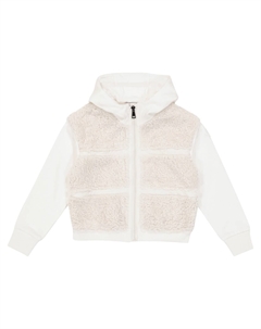 Худи на молнии из искусственной овчины, белый Moncler enfant