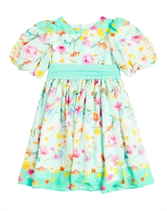 Платье с объемными рукавами и цветочным принтом, зеленый Patachou