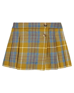 Шерстяная юбка talissa со складками в клетку, мультиколор Bonpoint