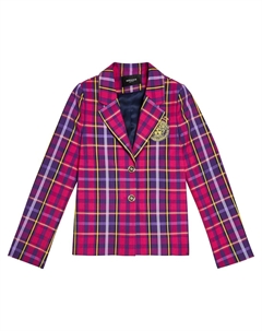 Блейзер в клетку Kids, мультиколор Versace