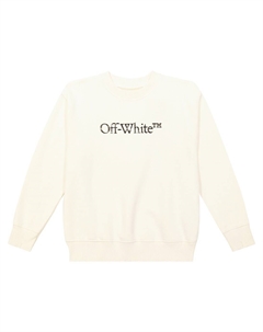 Толстовка из хлопкового джерси с логотипом Kids, белый Off-white
