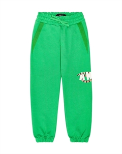 Спортивные брюки из хлопка с принтом, зеленый Amiri kids