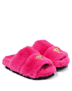 Шлепанцы Medusa из искусственного меха, розовый Versace