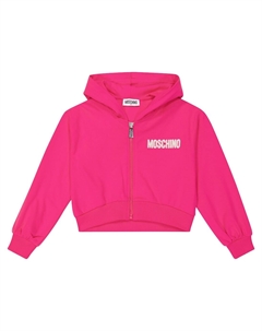 Худи на молнии с логотипом, розовый Moschino